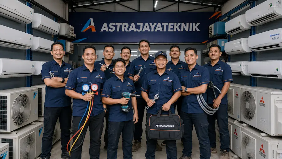 Teknisi Astra Jaya Teknik melayani service AC Jabodetabek