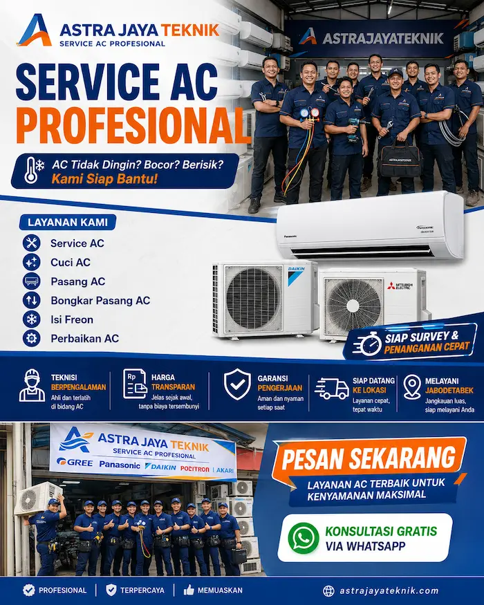 Proses pemeriksaan dan perawatan AC Jabodetabek
